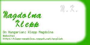 magdolna klepp business card